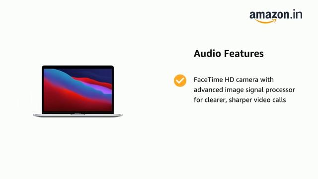Apple MacBook Pro (13.3-inch33.78 cm,Apple M1 chip with 8‑core CPU and 8‑core GPU8GB RAM, 256GB SSD