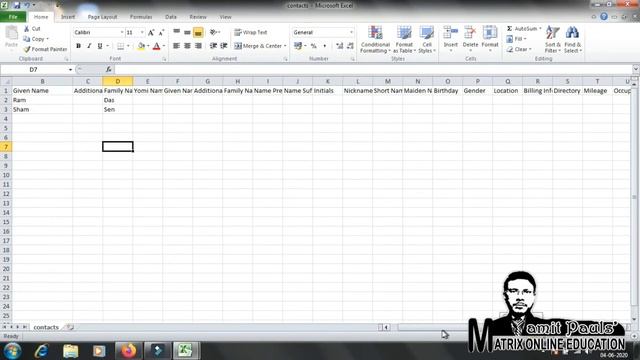 Tutorial : Copy contact from excel sheet to Google contact