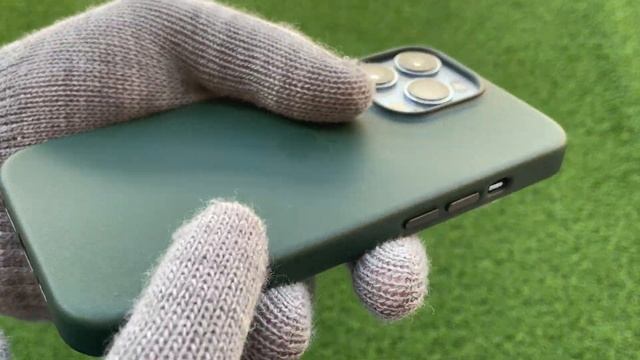 Phone 13 Pro Apple Sequoia Green Leather Case