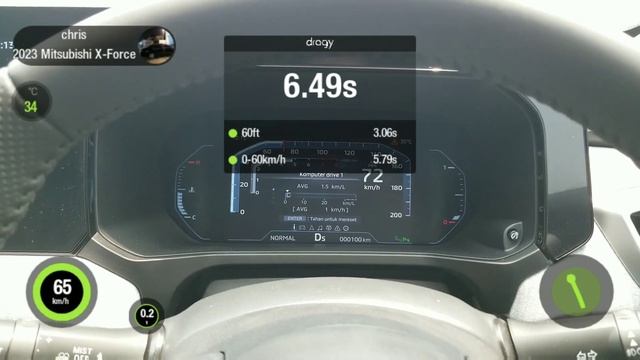 Mitsubishi XForce 0-100 kmh Sport mode Dragy akselerasi acceleration indonesia Test Drive Review XF