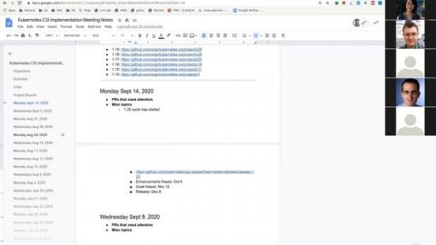Kubernetes SIG Storage - CSI Implementation Workgroup 20200914