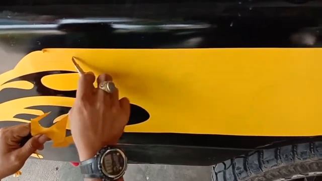 KEREN BANGET AHH ‼️ MODIF CUTTING STICKER MANUAL BATIK PADA MOBIL PICK UP