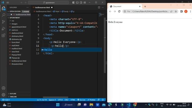 How To Install Live Server in Visual Studio Code | live server extension in vs code #liveserver