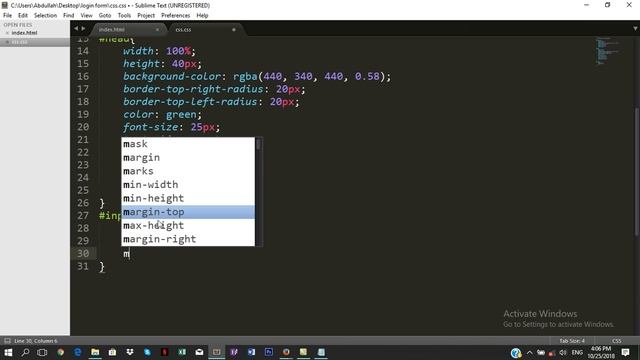 login and registration form with html-css and javascript