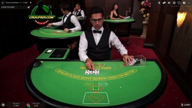 Live Dealer Three Card Poker Part 2 Nice 888 Three of a Kind Mr Green Online Casino