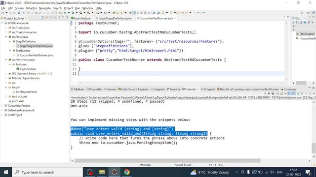 Selenium Cucumber BDD Framework with Java and TestNG - Parameterization and Data Driven Testing