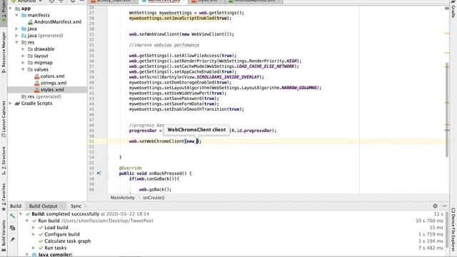 How to Add Progress Bar in App || Convert Website Into Android App Part 4 || Android Studio