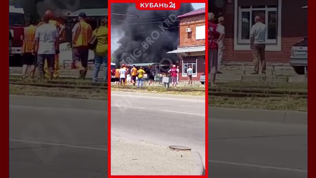 Трамвай загорелся в Краснодаре