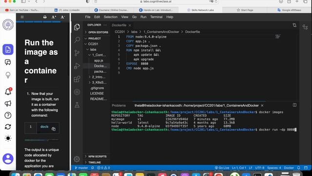 How to run a Docker container in the background of the Terminal current session