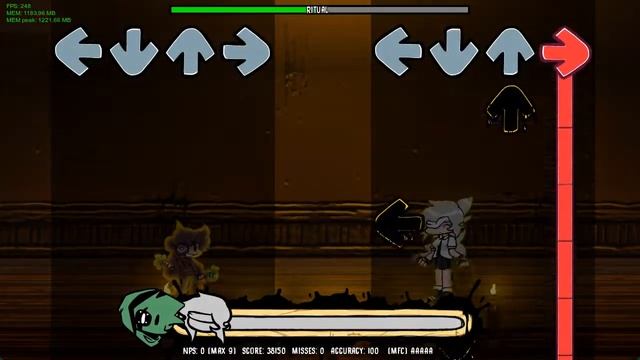 FNF Indie Cross - Tsu and StickyBM sing Ritual (Source code Test)