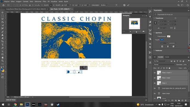 Streetwear Design - Long Sleeve Chopin | Adobe Photoshop 2023