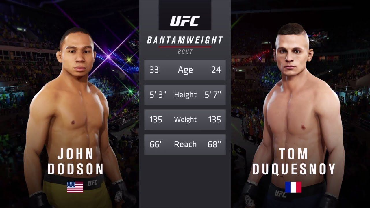 JOHN DODSON vs. TOM DUQUESNOY EA SPORTS UFC 3 CPU vs. CPU GAME PS4