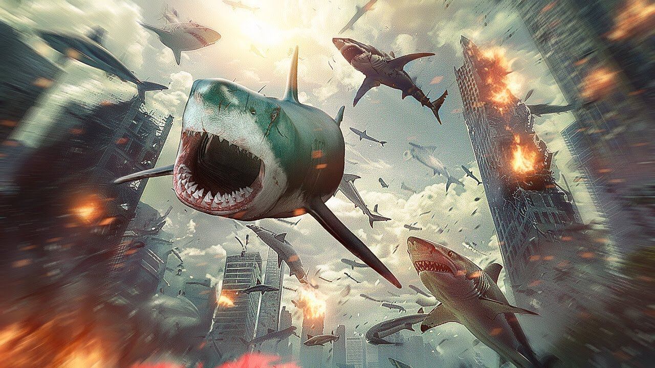 Что, если бы акулы и другие морские существа переехали в небеса?
