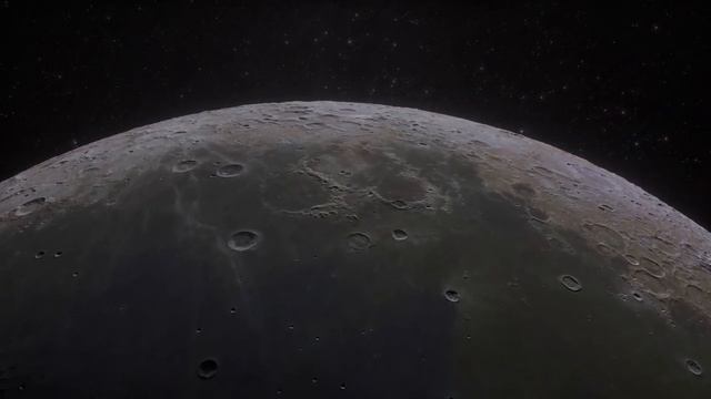 Полёт над Луной  Космос   Обзор Спутника Земли Бесплатный Видео Футаж