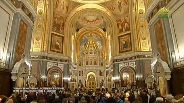 ТК СОЮЗ. НЕДЕЛЯ КРЕСТОПОКЛОННАЯ. ВСЕНОЩНОЕ БДЕНИЕ. ХРАМ ХРИСТА СПАСИТЕЛЯ, МОСКВА