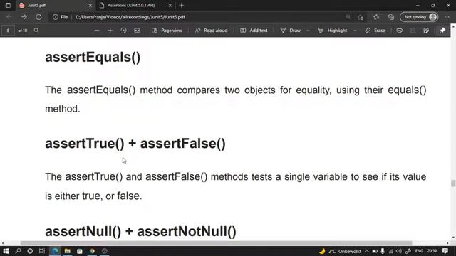 42.Different Assertion methods.