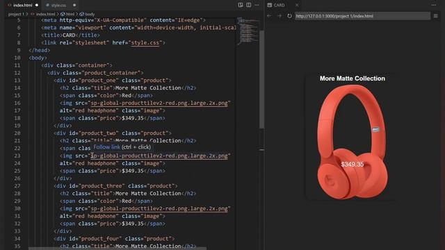 Product Card Animation | HTML, CSS  and Javascript