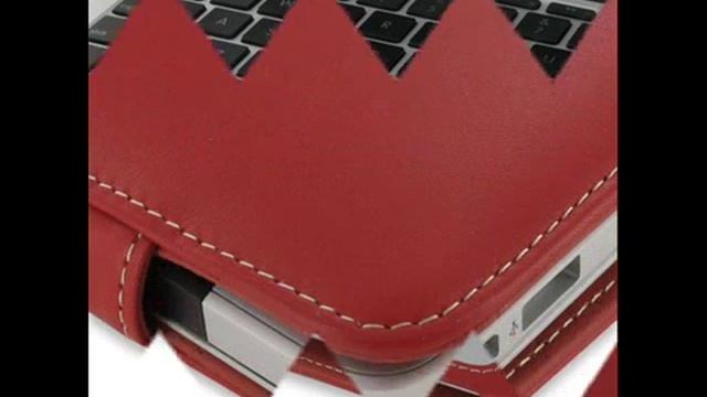 PDair Leather case for Apple New MacBook Air 2010 11" - Book Type (Red)