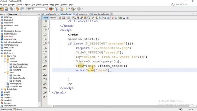 php in hindi lec 28(creating profile page in php in hindi)