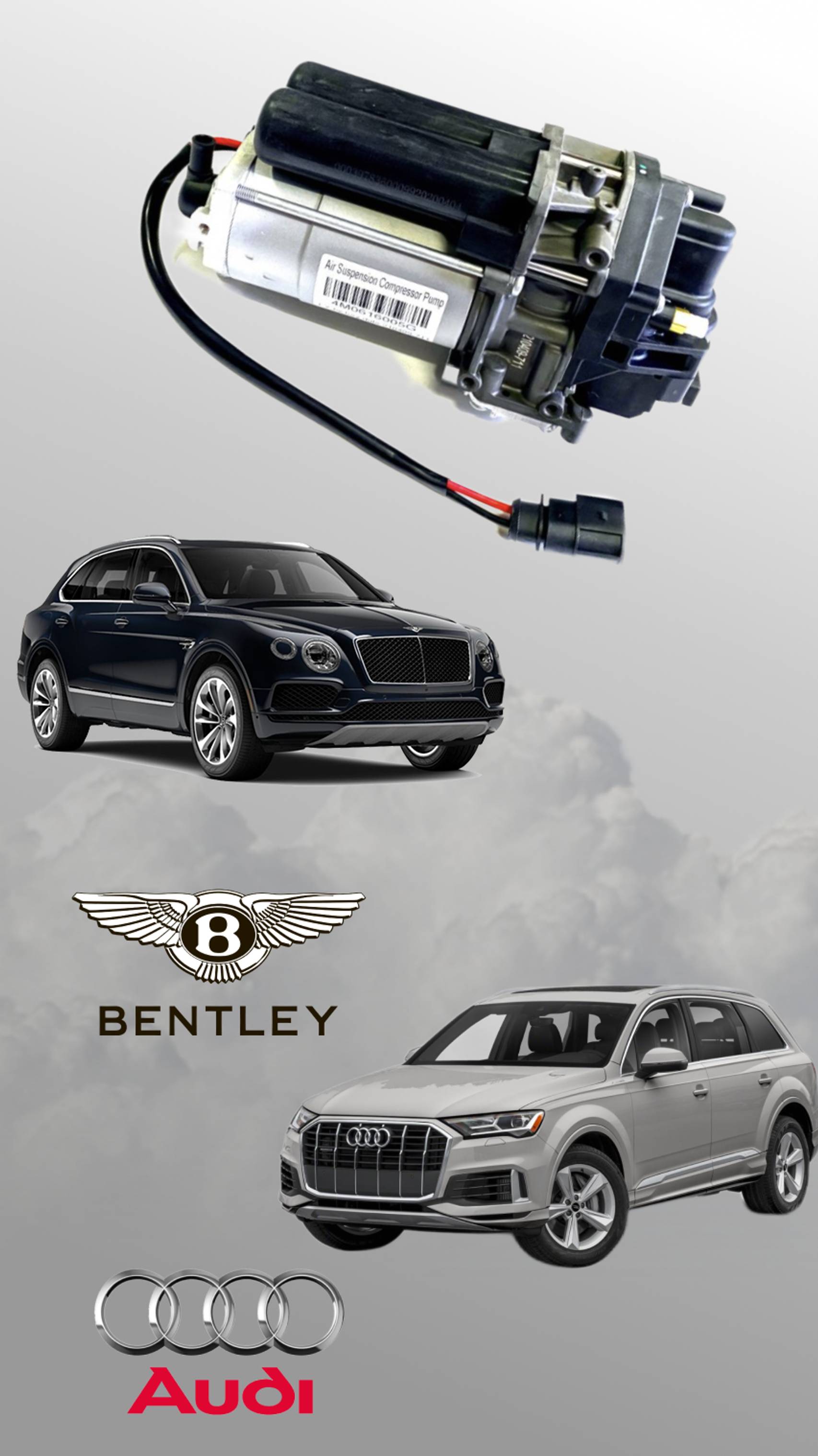 Распаковываем компрессор пневмоподвески Bentley Bentayga и Audi Q7 4M