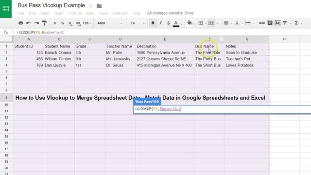 Tutorial on How to Use Vlookup to Auto Populate Spreadsheet Data in Google Sheets and Excel
