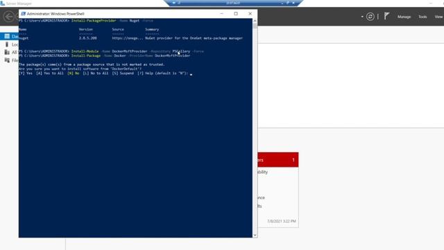 IMPLEMENTACION DE UN CONTENEDOR CON DOCKER EN WINDOWS SERVER 2019