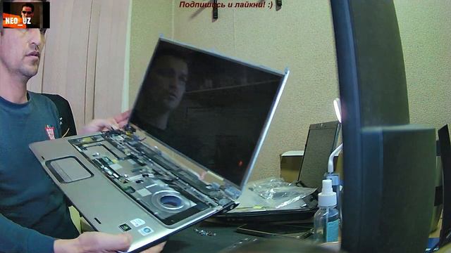 Ремонт сломанной петли ноутбука HP Pavilion DV9000.