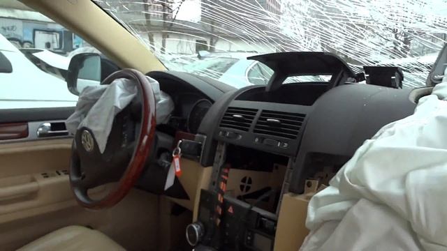 Horror Crash VW TOUAREG W12 Unfall Totalschaden crashed Wreck wrecked