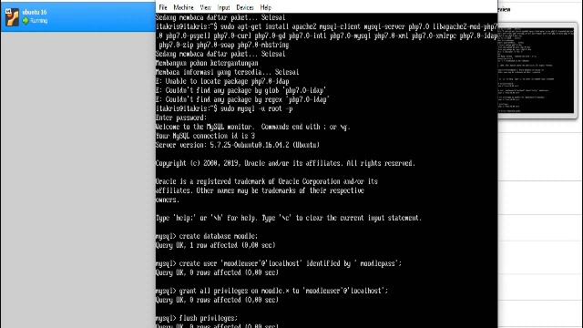Tutorial install moodle di virtual box menggunakan Ubuntu 16