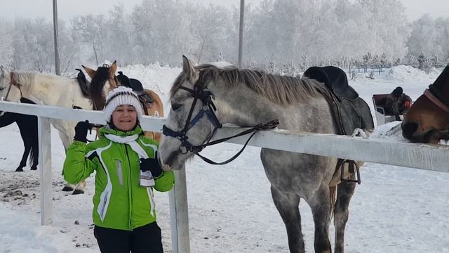 15.12.18г. Дом отдыха BalQaragai. Покатались на красивых лошадях.