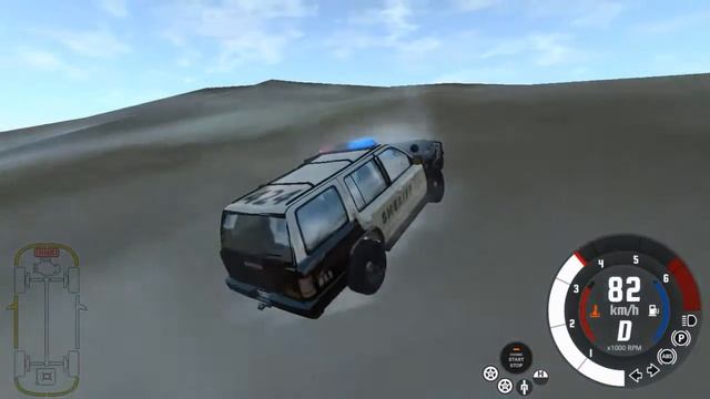 BeamNG Drive Конец карты,мотор заглох в полете!