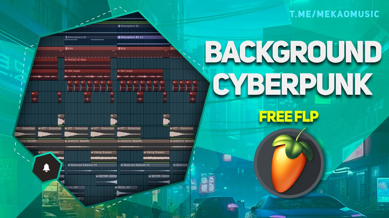 Background Cyberpunk in FL Studio 20 (+Free FLP) / Киберпанк в ФЛ Студио (+Бесплатный ФЛП)