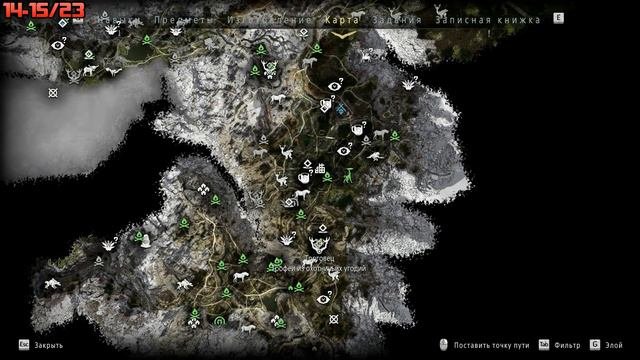 Horizon Zero Dawn - Все мишени жвачников Достижение Повалите 23 мишени жвачников