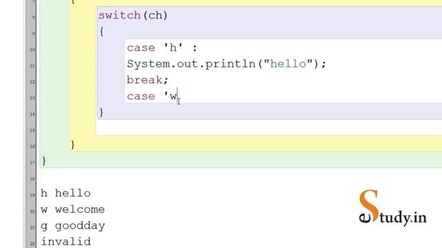 Java : Switch case explained with example