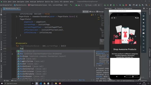Walkthrough/Onboarding Screen | Jetpack Compose | Android Studio