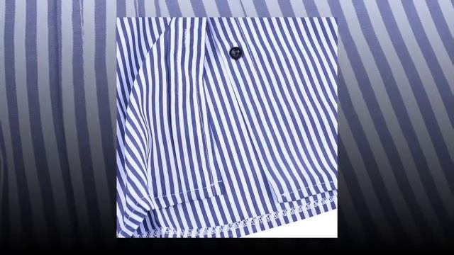 Одежда с Алиэкспресс - Рубашка в полоску с отложным воротником LASPERAL