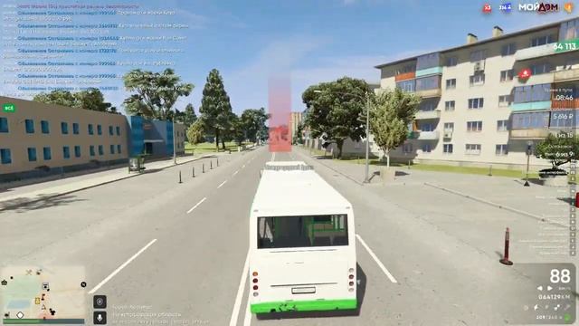 Grand Theft Auto V работаем на автобусе.mp4