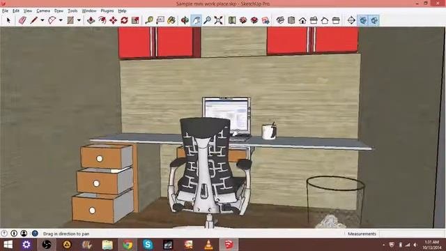 Mini Cubicle Office Made From Sketch-up Pro
