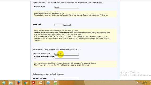 testlink installation on windows