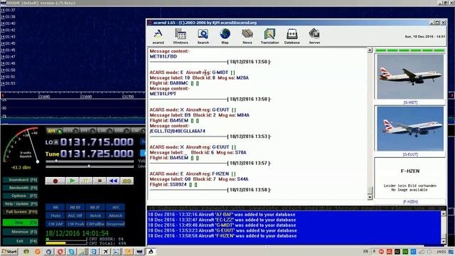 Слушаем самолеты сообщения ACARS в авиадиапазоне air band через SDR