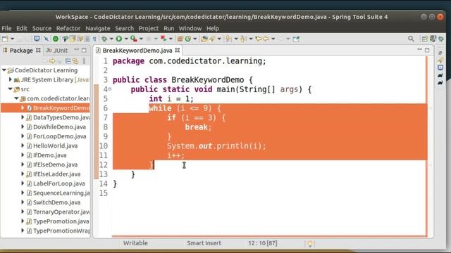Break Keyword and Continue Keyword