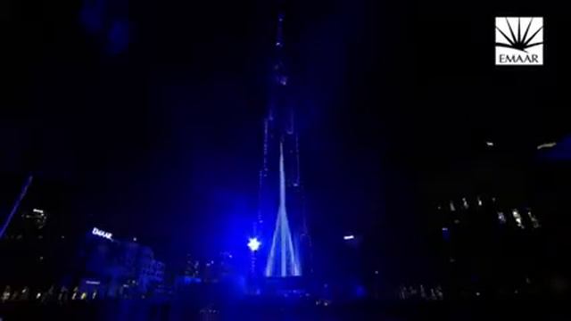 Бурдж Халифа. Дубай. Самое большое световое и звуковое шоу в мире.