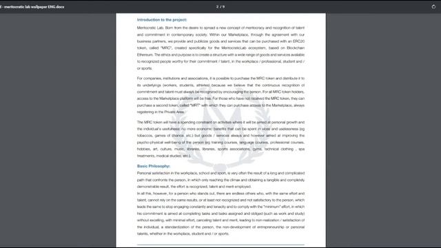 Обзор ICO Meritocratic Lab. - анализ и перспективы