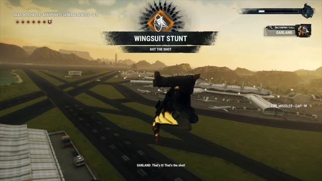 Just Cause 4 how to equip and fly the Black Hand Skystriker wingsuit