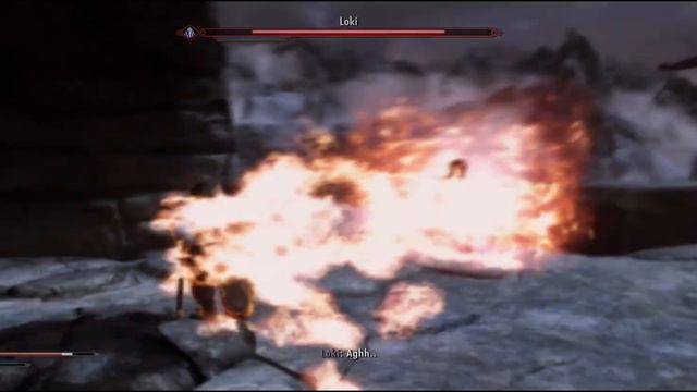 Skyrim Mod: Colorful Magic Boss Fight | Loki
