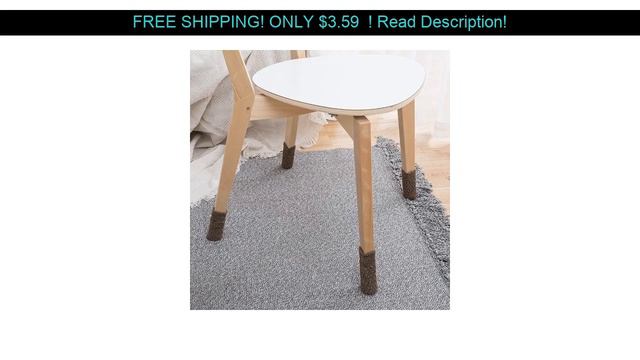 WCIC 4PCS Acrylic Chair Legs Cover Floor Protection Non-slip Table Legs Knitted Furniture Feet Sock