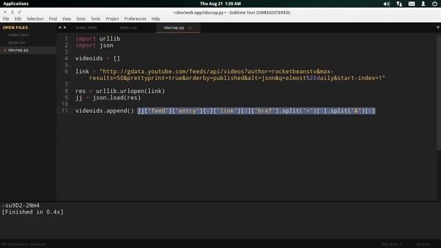 36 Video IDs mit Python aus der URL ausschneiden