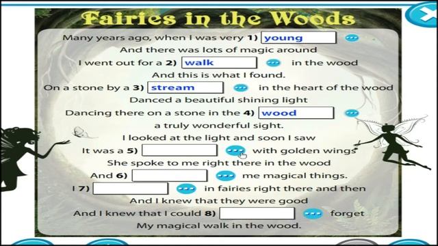 excel 5th grade fairies of the wood