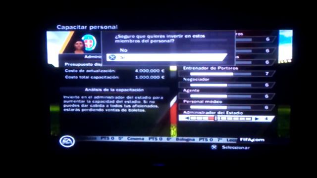 FIFA 12 Ps2 Fat mejorando el personal del equipo
