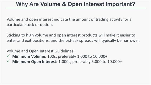 Option Volume & Open Interest | Options Trading For Beginners